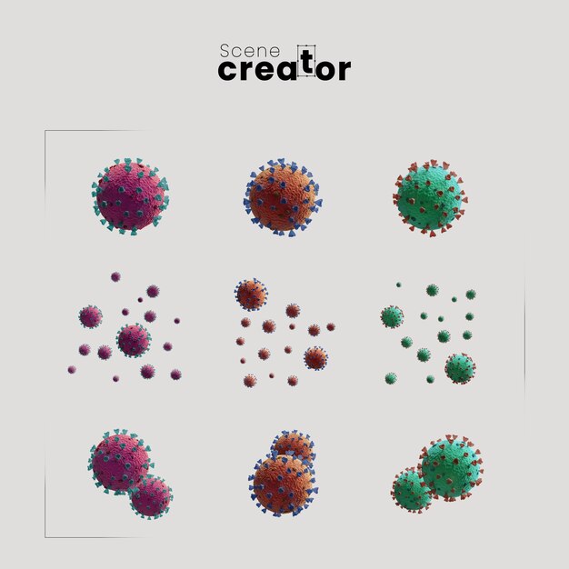 Coronavirus concept scene creator