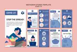 Free PSD coronavirus instagram stories template