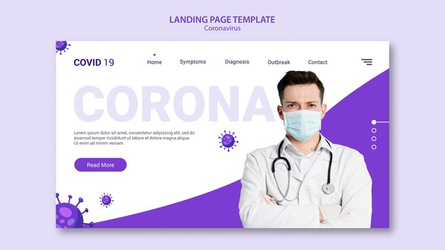 Coronavirus landing page template