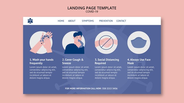 coronavirus landing page template