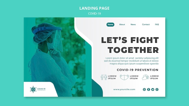 Coronavirus landing page template