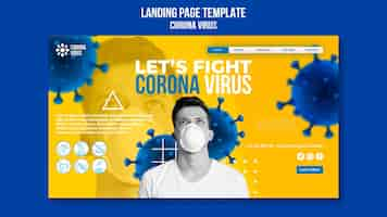 Free PSD coronavirus landing page