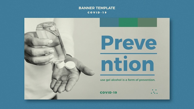 Free PSD coronavirus prevention banner template