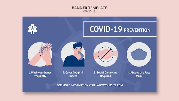 Шаблон баннера профилактики коронавируса
