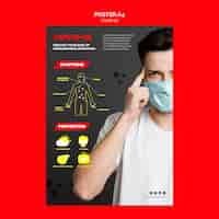Free PSD coronavirus prevention poster template concept