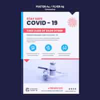 Free PSD coronavirus print template with photo