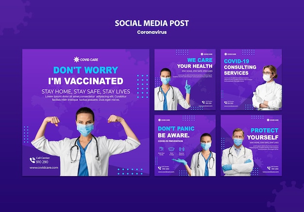 Free PSD coronavirus social media posts