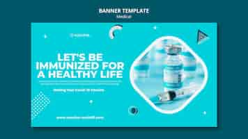 Free PSD coronavirus vaccine banner template