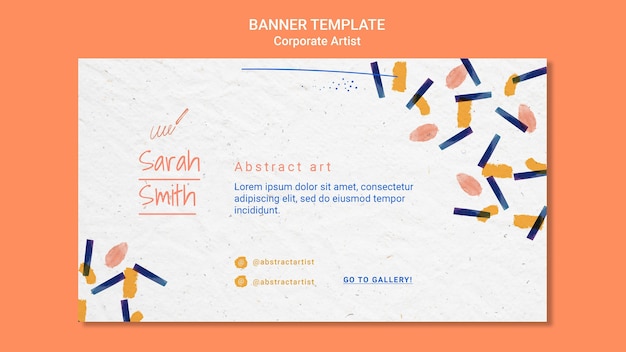 Free PSD corporate artist concept banner template