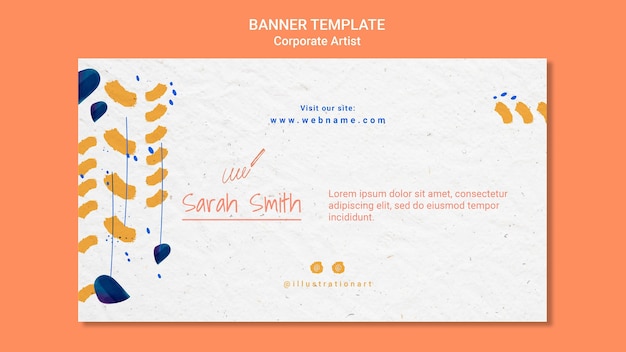 Corporate artist concept banner template