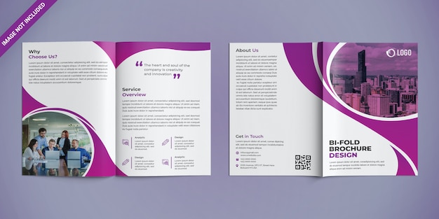 Corporate bifold brochure template Premium Psd