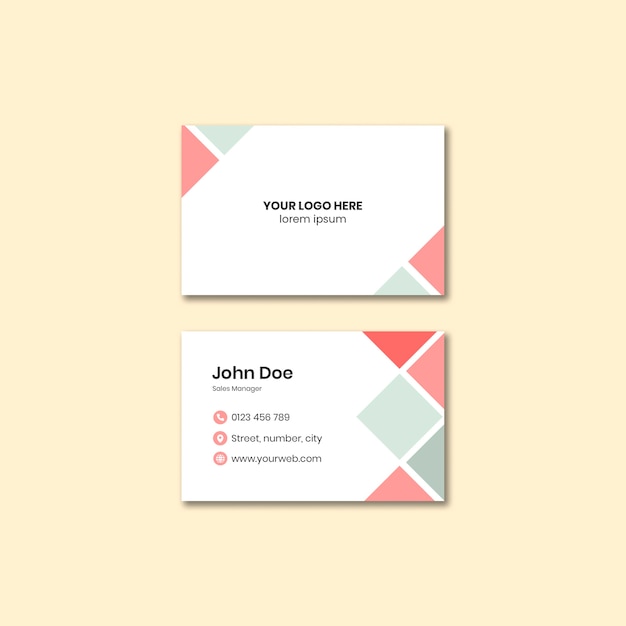 Free PSD corporate business card template