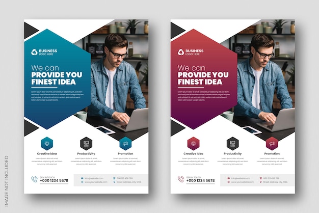 Corporate business multipurpose flyer design and brochure cover page template