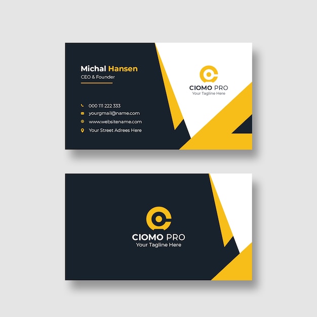 Corporate clean business card template