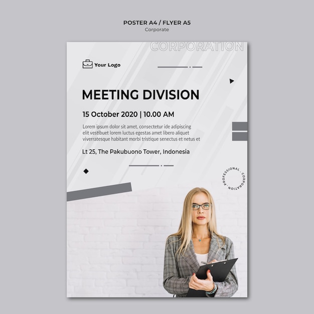 Corporate design flyer template