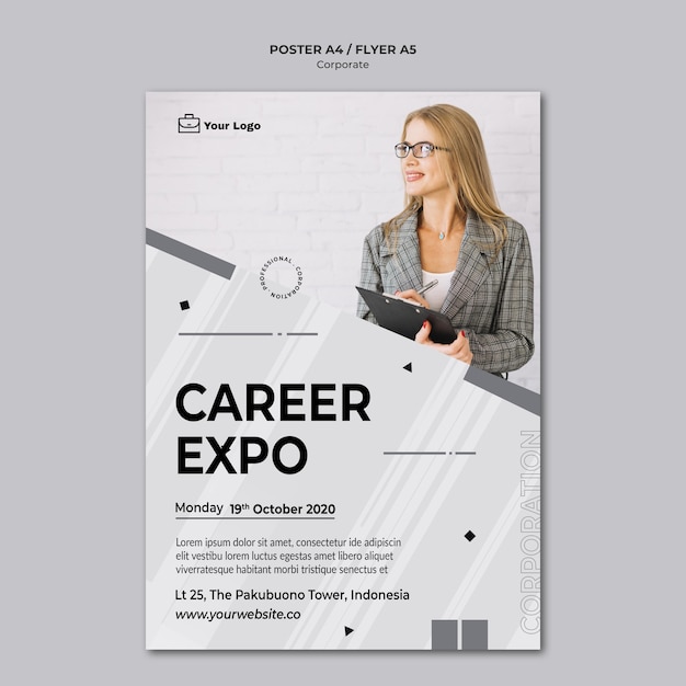 Free PSD corporate design poster template