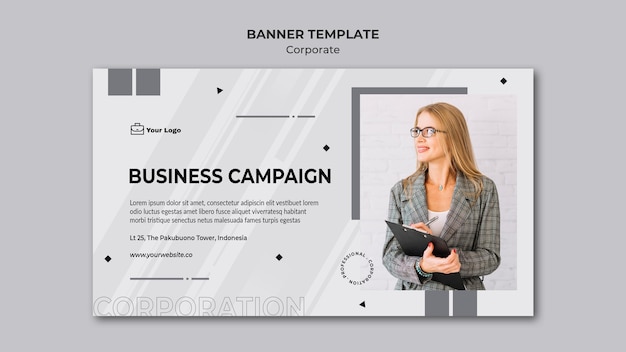 Free PSD corporate design template banner