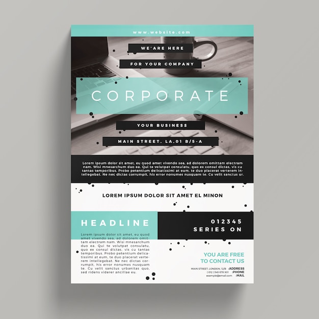 PSD gratuito modello corporate flyer