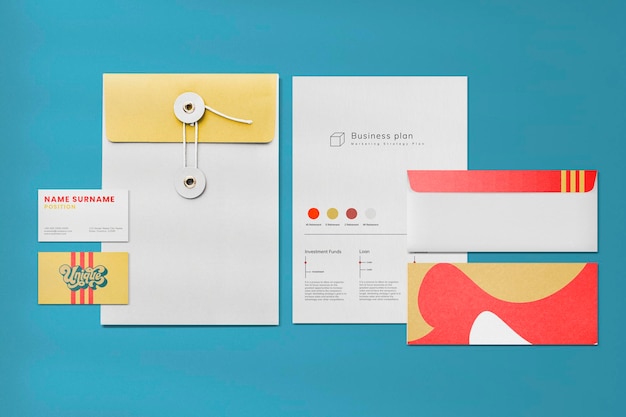 Corporate identity mockup psd set for business enterprise