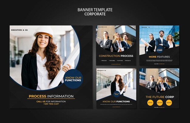 corporate instagram posts template with photo