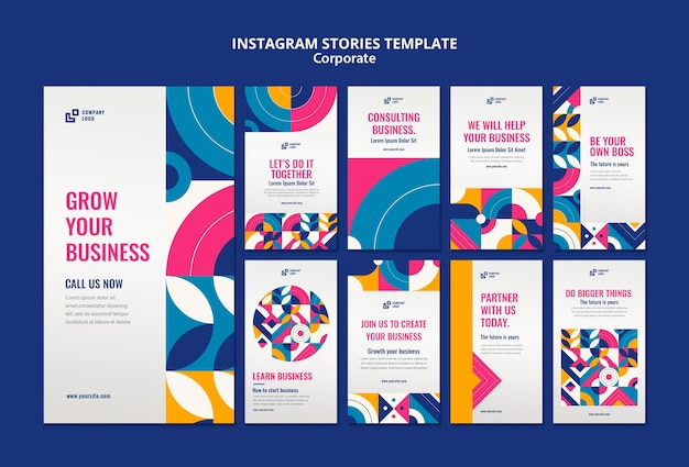 Free PSD corporate instagram stories