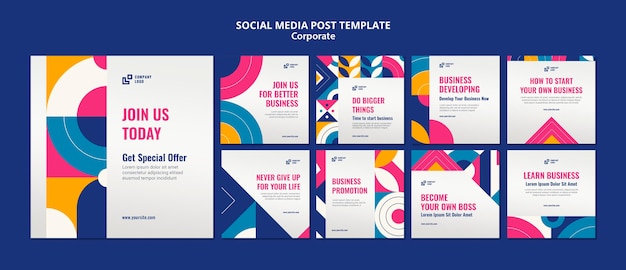 Free PSD corporate social media post