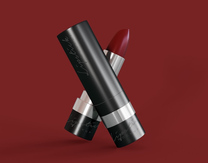 cosmetic lipstick mockup