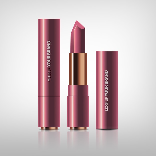 Free PSD cosmetic lipstick packaging