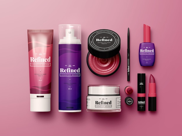 Cosmetic Products Mockup