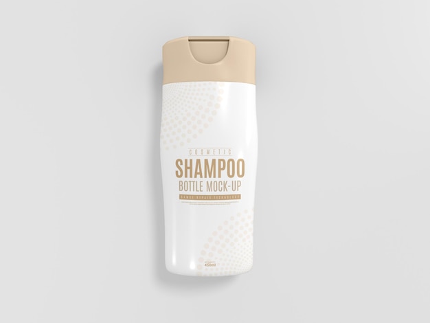 Mockup di bottiglia di shampoo cosmetico