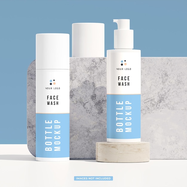 Premium Psd Cosmetic And Skin Care Plastic Pump Bottle Mockup