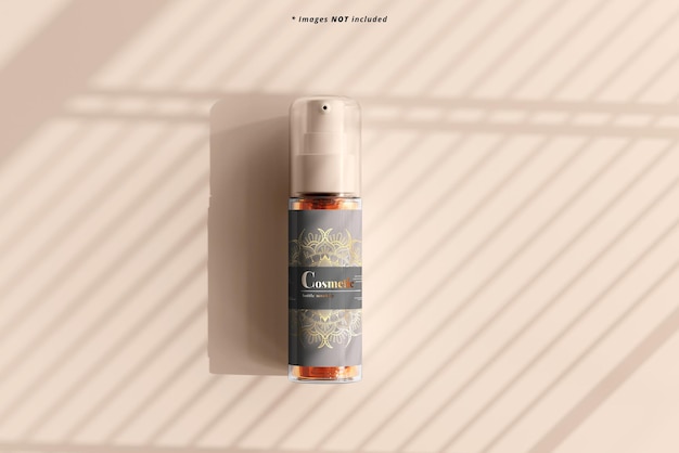 Cosmetic spray bottle label mockup