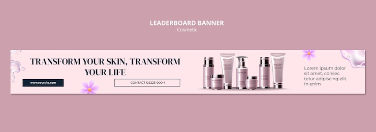 Free PSD cosmetic template design
