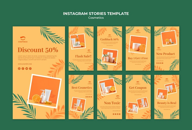 Free PSD cosmetics instagram stories template