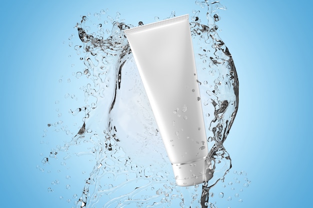Download Premium Psd Cosmetics Packaging Mockup Splash Lotion Skincare
