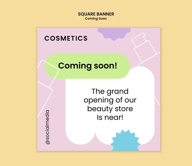 Free PSD cosmetics template design