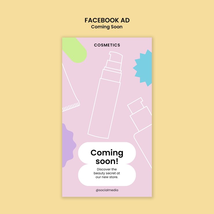 Free PSD cosmetics template design