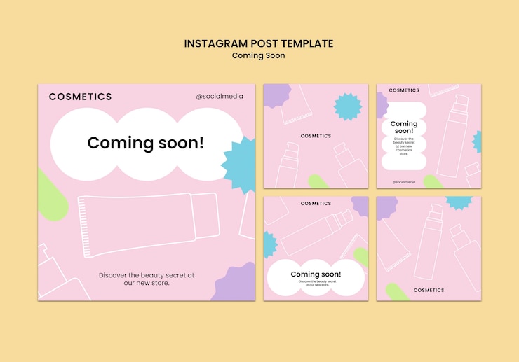 Free PSD cosmetics template design