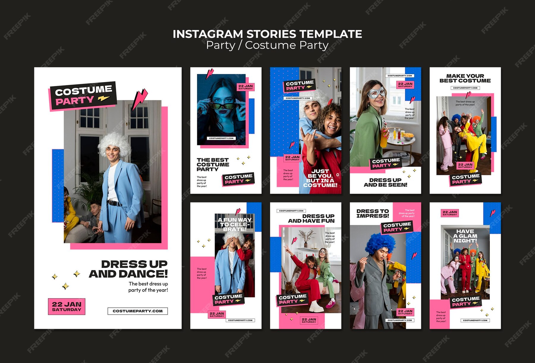 Free PSD Costume party template design Free PSD Costume party template design