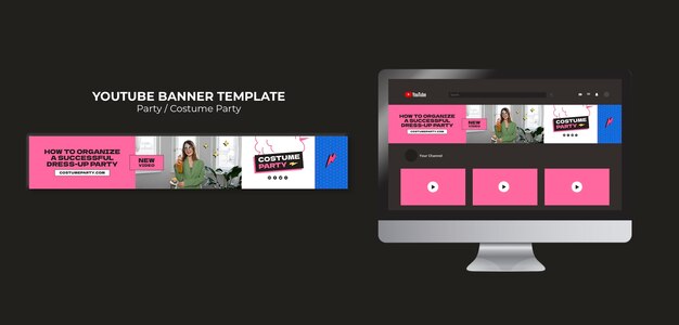 Costume party template design
