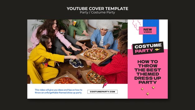 Free PSD costume party template design