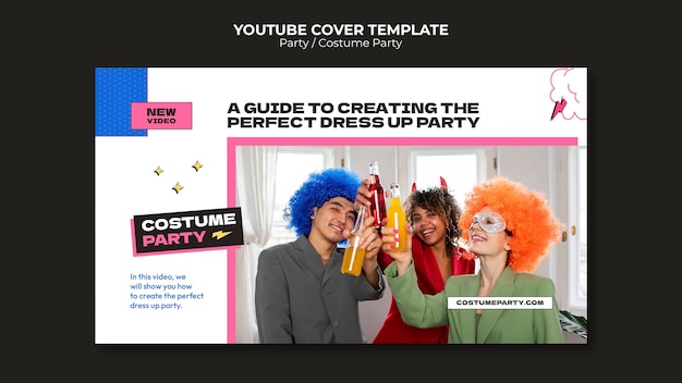 Free PSD costume party template design