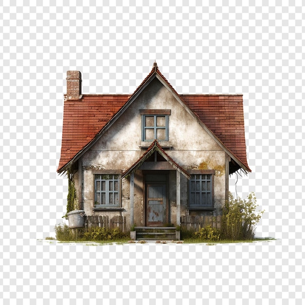 Cottage house isolated on transparent background