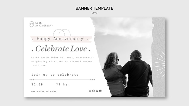 Couple Anniversary Banner Template