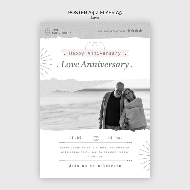 Couple anniversary print template
