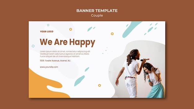 Couple concept banner template