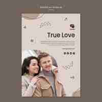 Free PSD couple concept poster style