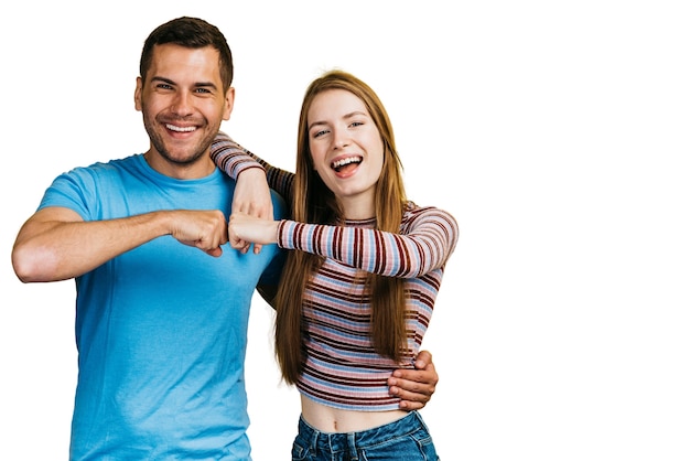 couple gesturing together