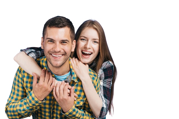 Free PSD couple gesturing together