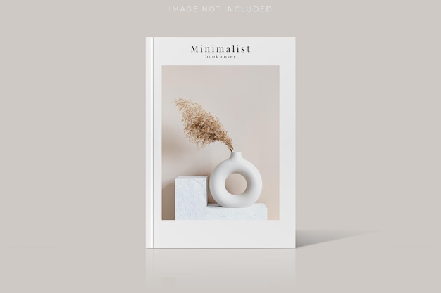 Cover of magazine mockup isolated